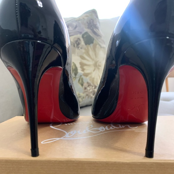 Christian Louboutin So Kate 85mm Black Patent Pumps - Picture 5 of 6